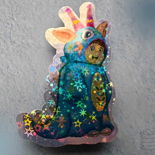 Chico Alebrije Holographic Glossy Sticker