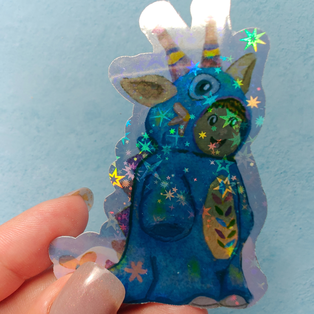 Chico Alebrije Holographic Glossy Sticker