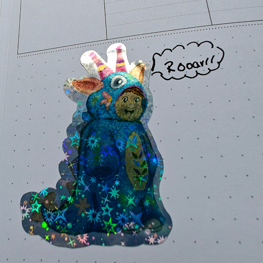 Chico Alebrije Holographic Glossy Sticker